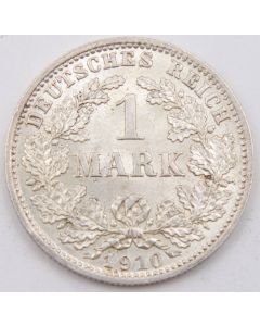 1910 D Germany 1 Mark silver coin Choice AU/UNC