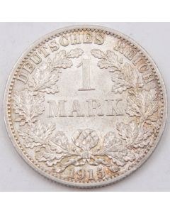 1915 A Germany 1 Mark silver coin Choice Uncirculated 