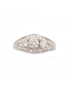 1.13ct tcw Diamonds 14k white gold Ring 
