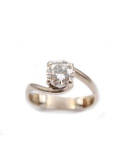 1.03ct Diamond ring 14K white gold SI2 H