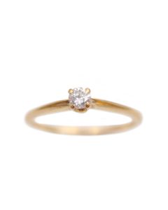 18K yellow gold Ladies 0.12 Carat Diamond Ring 