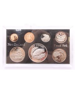 1986 New Zealand 7-coin set Kakapo Bird mint sealed all coins Gem Cameo Proof