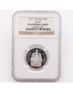 2011 Canada Silver 50 cent NGC PF69 Ultra Cameo