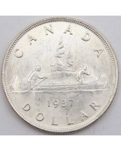 1937 Canada silver dollar very nice Choice Uncirculated