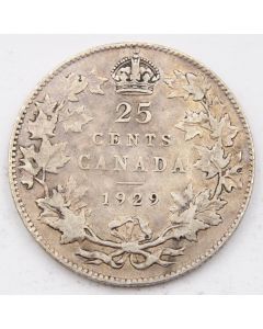 1929 Canada 25 cents VF