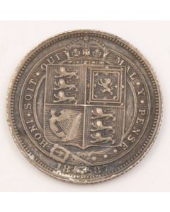 1887 Great Britain 6 pence Shield and Garter VF