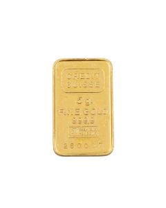 5 Gram Credit Suisse Gold Bar - .9999 Pure Serial 280007