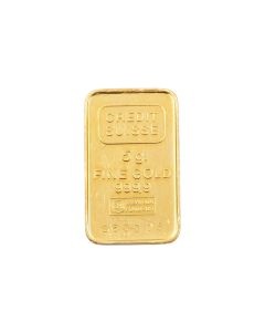 5 Gram Credit Suisse Gold Bar - .9999 Pure Serial 280006