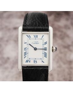 Cartier Must de Tank 690006 .925 Silver Mens Quartz Watch
