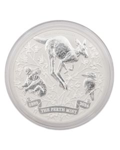 2024 Australia 1 oz Silver Coin – Perth Mint 125th Anniversary Kangaroo Koala Kookaburra BU