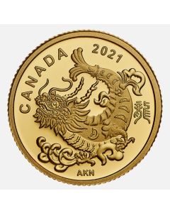 2021 Triumphant Dragon Canada $8 – 1.58g .9999 Pure Gold Coin – Royal Canadian Mint