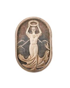1988 Johnson Matthey VISA Olympic Silver Art Bar – 1 oz .999 Fine – Woman with Laurel Wreath