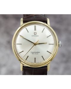 Omega Seamaster DeVille 135.020 Cal. 601 Silver Dial Gold-Cap 34.5mm Mens Watch