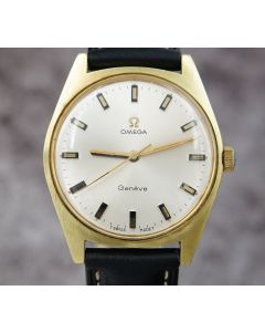 Omega Geneve Ref. 135.041 Cal. 601 Silver Dial Gold-Plated 34mm Mens Watch