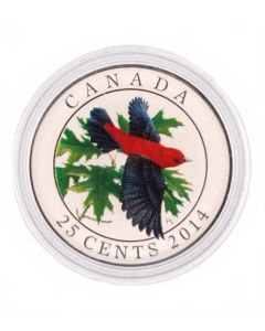 2014 25-Cent Coloured Coin – The Scarlet Tanager