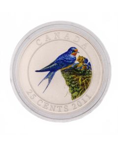 2011 25-Cent Coloured Coin – Barn Swallow
