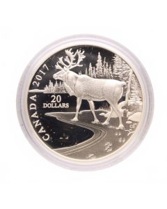 2017 $20 Fine Silver Coin – Nature's Impressions: Woodland Caribou