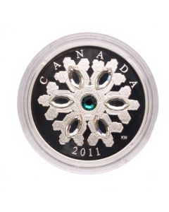 2011 $20 Fine Silver Coin – Crystal Snowflake (Emerald)