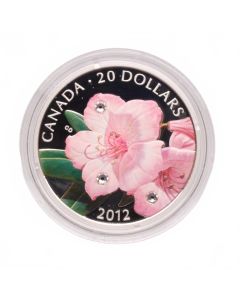 2012 $20 Fine Silver Coin – Rhododendron Crystal Dew Drop