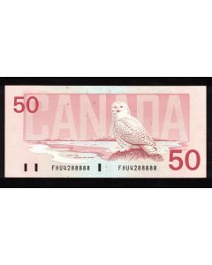 1988 Canada $50 banknote Knight Thiessen FHU 4288888 Choice UNC