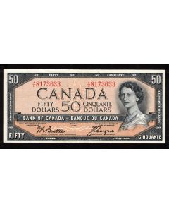 1954 Canada $50 banknote Beattie Coyne A/H 8173633 EF+