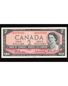 1954 Canada $2 replacement note Beattie Rasminsky *B/B 3076569 Choice UNC