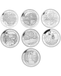 2012 - 2013 Canadian $20 Group of Seven Full Set 1 oz Fine Silver Coins 