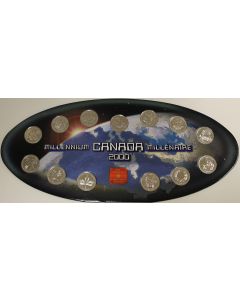 2000 Canada 25 Cent Millennium 13 Coin Quarter Set