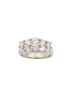 2.8 ct Diamonds 18K White gold ring 9.2 grams With Appraisal $11,800.00 Size-7