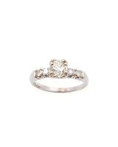 .68ct Mine/European Diamond ring Platinum & 10% Irridium Size-5.5