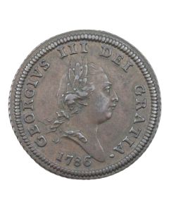 1786 Isle of Man Half Penny engrailed edge a/EF