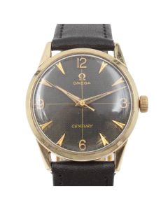 Omega Century Honeycomb Black Crosshair Dial Cal 283 Vintage 1954 Watch