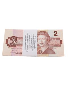 50 x 1986 Canada $2.00 notes Thiessen Crow EGR0919600-49 UNCIRCULATED