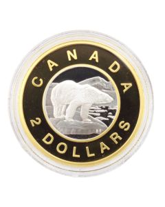 2006 Canada 22k Gold Two Dollar Coin 10th Anniversary Reversed Toonie - Low Mintage 3000