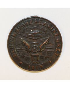1914 School Board of Point Grey First annual sports bronze medal