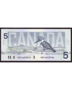 1986 Canada $5 banknote Knight Dodge ANP6603946 BC-56d Choice UNC