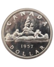 1957 Canada silver dollar GEM prooflike