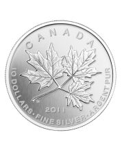 2011 Canada $10 Fine Silver coin - Maple Leaf Forever 