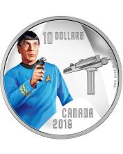 2016 Canada $10 Fine Silver Coin  Star Trek Crew Spock