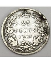 1888 Canada 25 cents  VG8