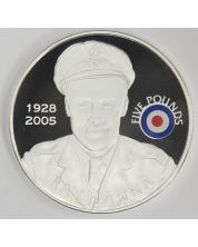 2008 St Helena & Ascension £5 coin .925 silver RAF RAY HANNA 