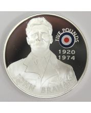 2008 St Helena & Ascension £5 coin .925 RAF JOHN BRAHAM 