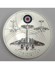 2008 St Helena & Ascension £5 coin .925 silver RAF MOSQUITO 