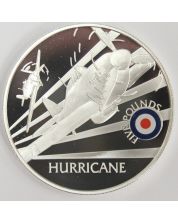 2008 St Helena & Ascension £5 coin .925 silver RAF HURRICANE 