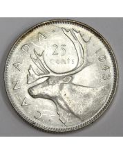 1943 Canada 25 cents MS63