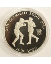 1988 Korea Seoul Olympics 2000 Won Boxing coin 