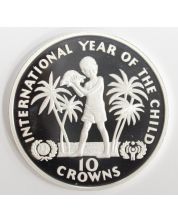 Turks and Caicos Islands 10 Crowns silver coin 1982 Gem Cameo Proof