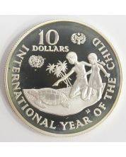 1982 Cayman Islands $10 silver coin Year of The Child Gem Cameo Proof
