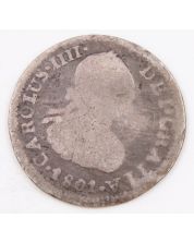 1801 Bolivia 1/2 Real silver coin PTS PP KM-69 circulated 