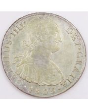 1805 Peru 8 Reales silver coin Lima JP KM#95 choice AU/UNC